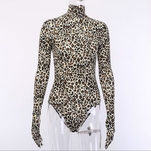 Gloved Leopard Bodysuit